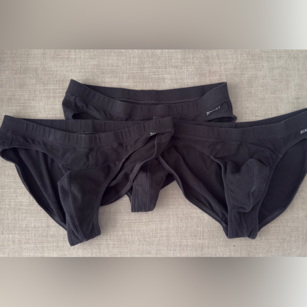 2xist Men's Black Briefs - 3 Pack